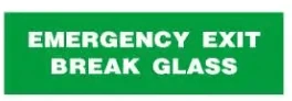 EMERGENCY EXIT BREAK GLASS – Part No. E 280